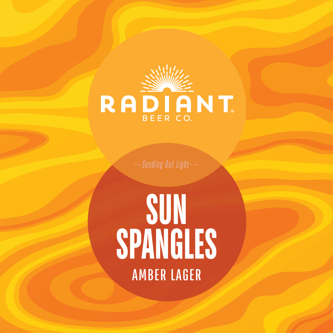 Sun Spangles Amber Lager Can Art
