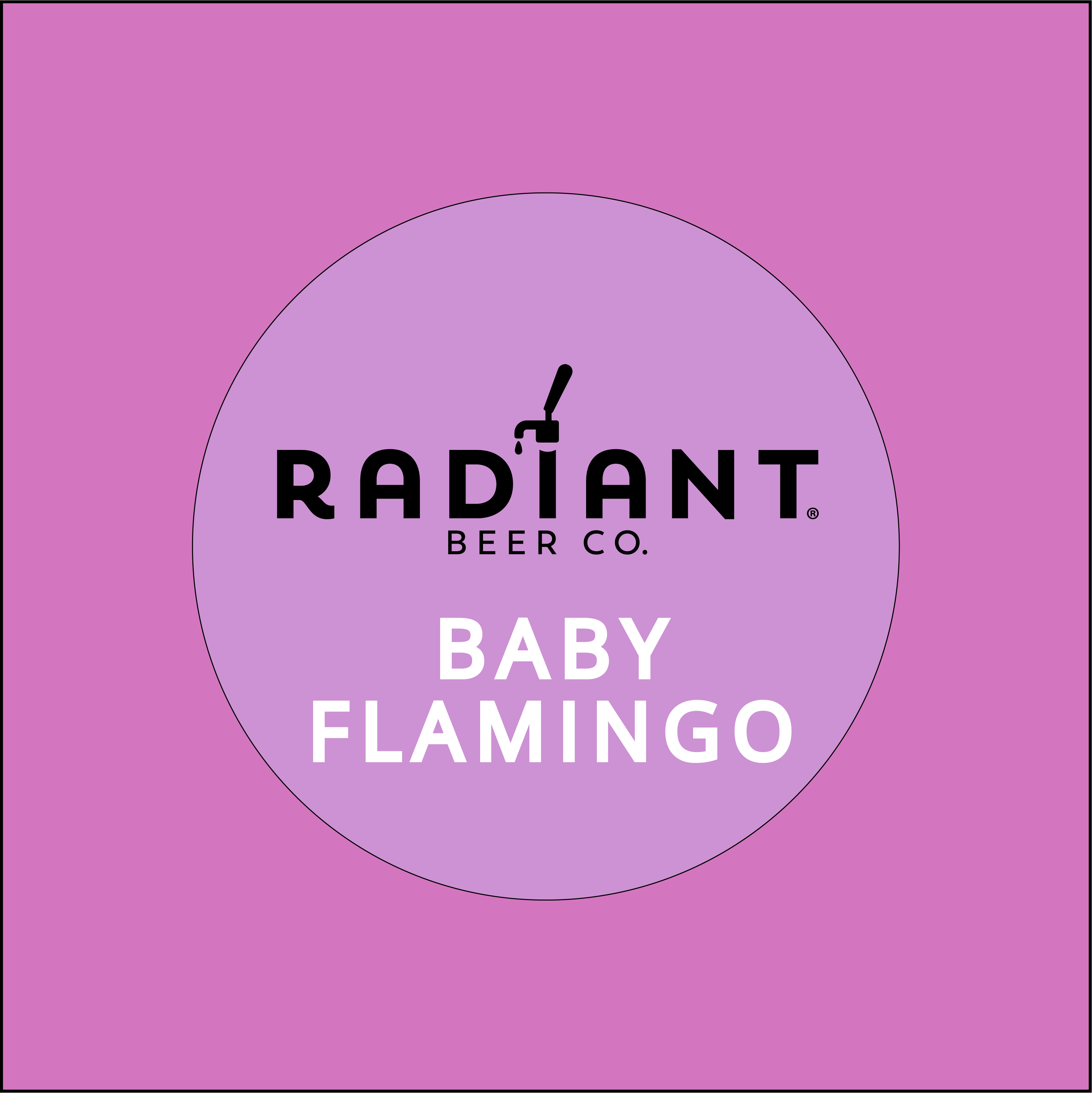 Radiant Beer Co. Baby Flamingo Sour ale label