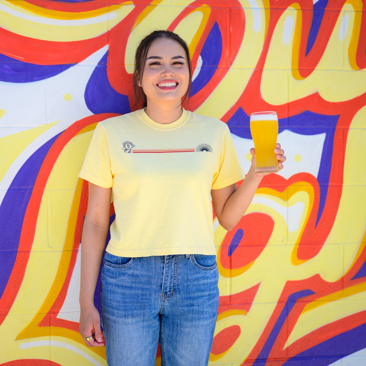 Get There Sunny Cropped Top Tee