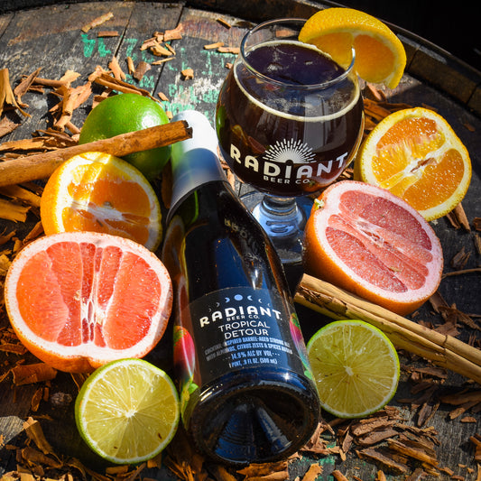 Tropical Detour: Cocktail-inspired Barrel-Aged Strong Ale with Almonds, Citrus Zests & Spices (14.9%) [2023]