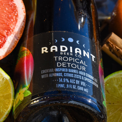 Tropical Detour: Cocktail-inspired Barrel-Aged Strong Ale with Almonds, Citrus Zests & Spices (14.9%) [2023]