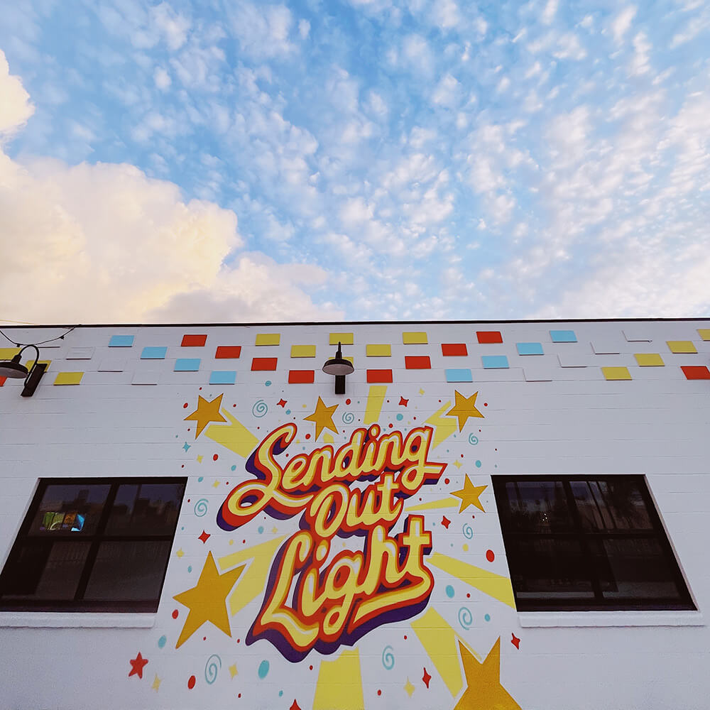 sending out light mural